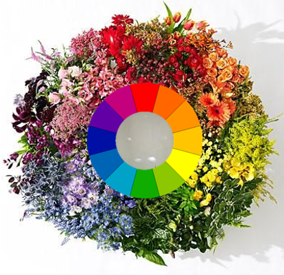 Colorful wreath with rainbow colors