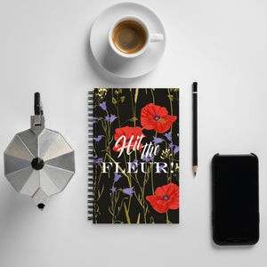 Spiral notebook for Florists - "Hit the Fleur!"