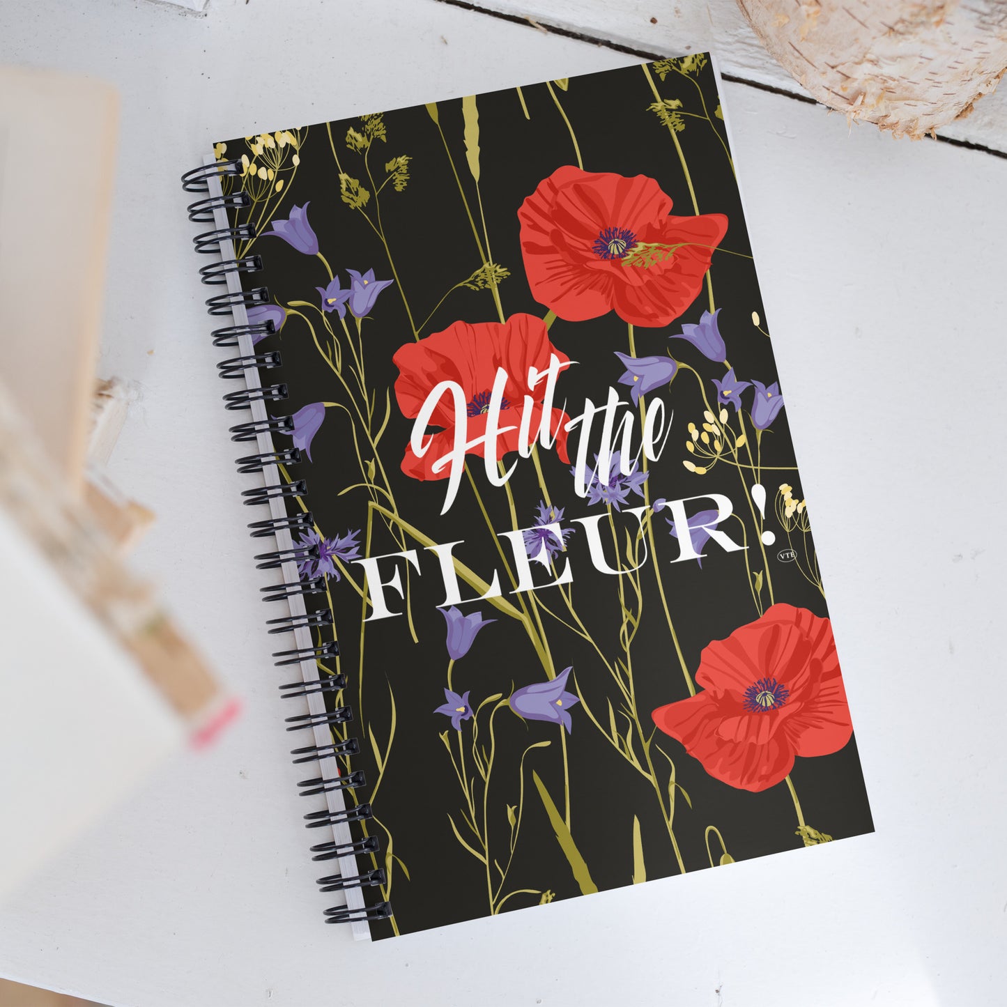Spiral notebook for Florists - "Hit the Fleur!"