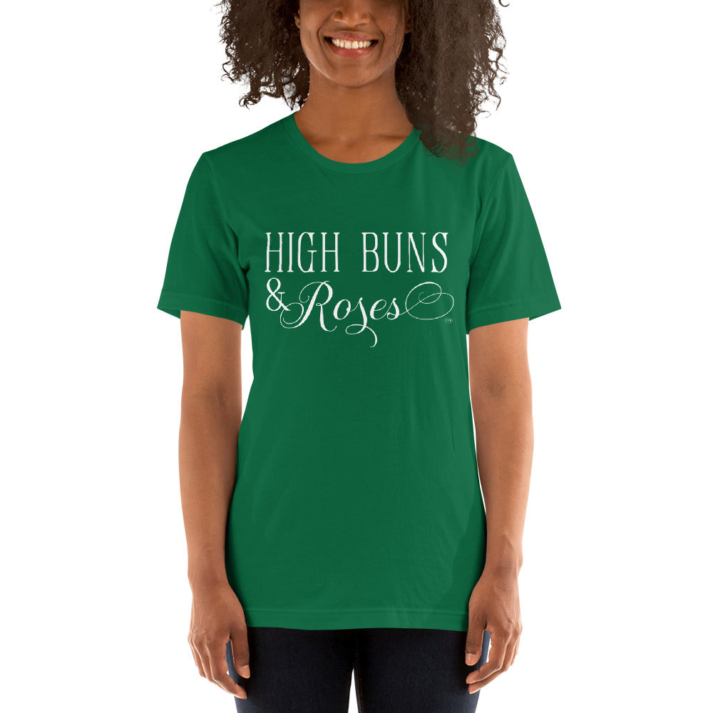 "High Buns & Roses" T-Shirt Wht