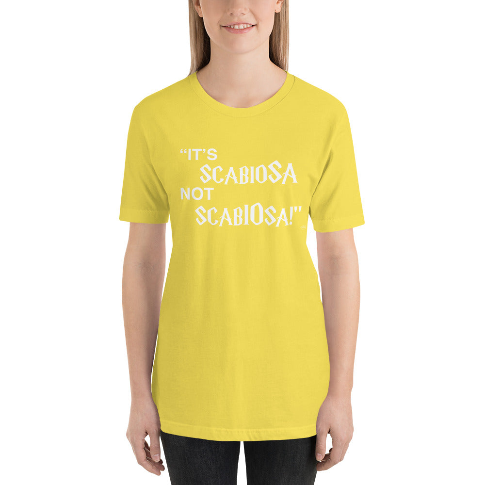 "It's ScabioSA not ScabIOsa!" T-Shirt Wht