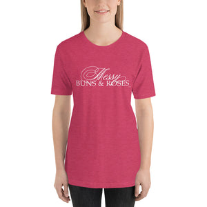 "Messy Buns & Roses" T-Shirt Wht
