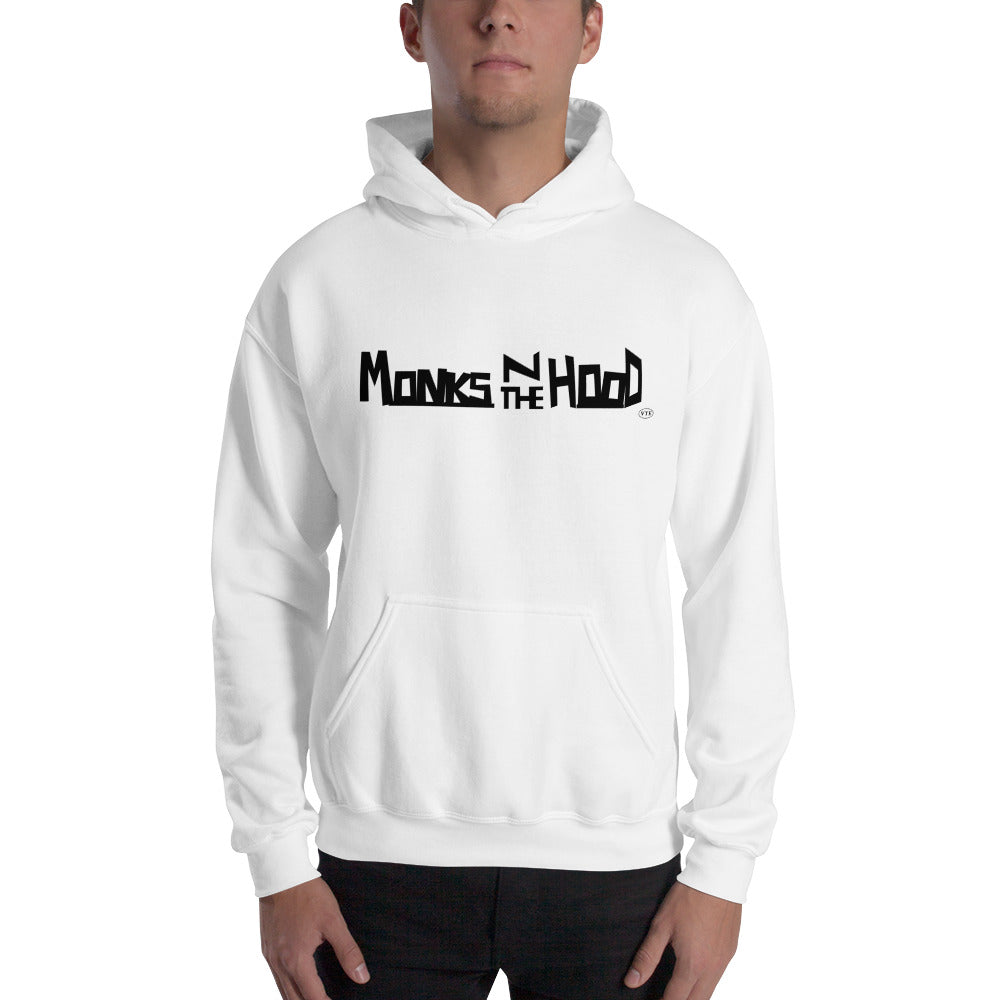 "Monks N The Hood" Hooded Sweatshirt Blk