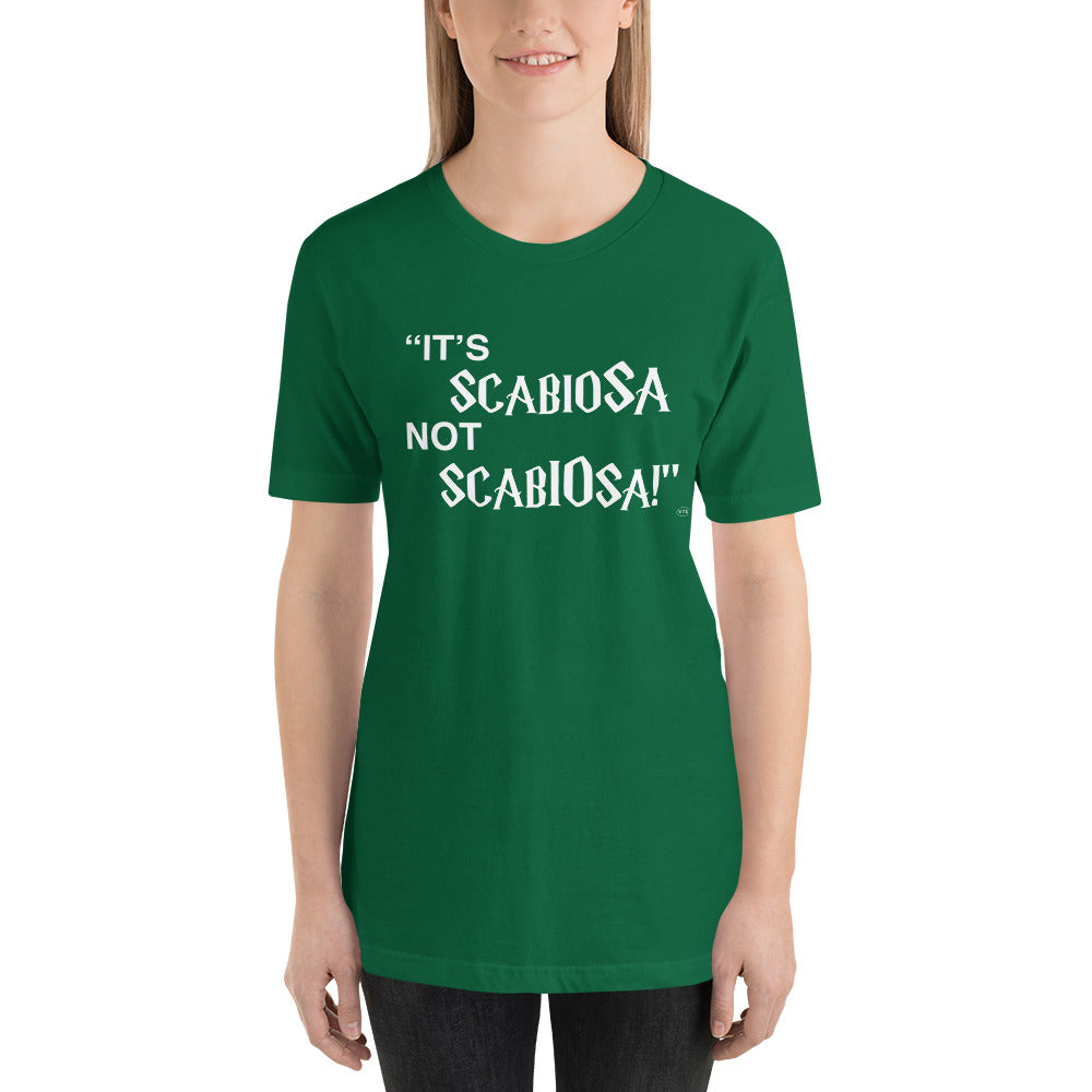 "It's ScabioSA not ScabIOsa!" T-Shirt Wht
