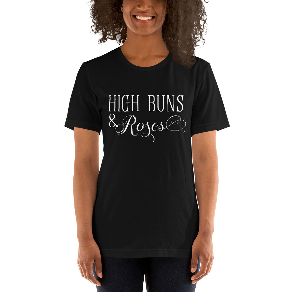"High Buns & Roses" T-Shirt Wht