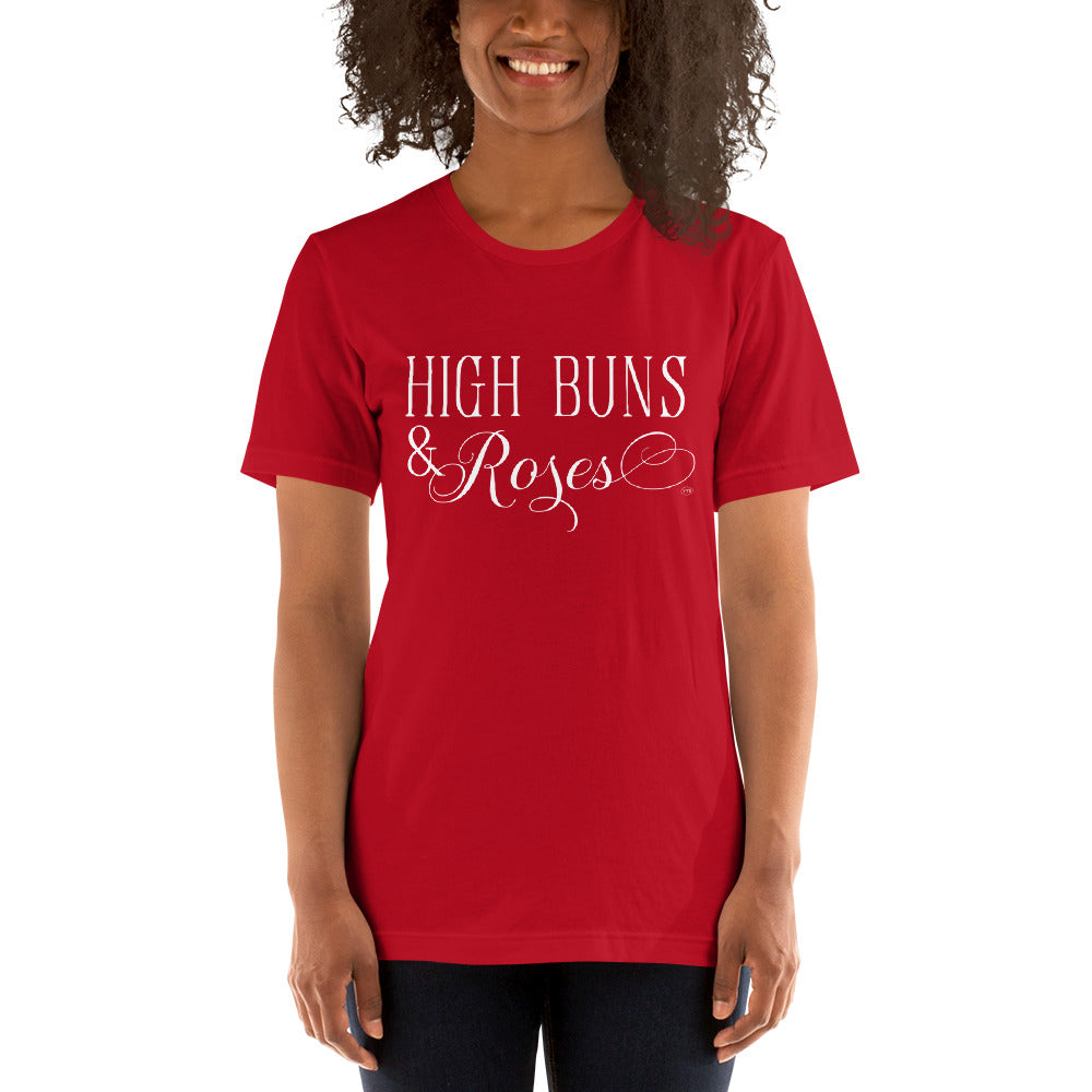 "High Buns & Roses" T-Shirt Wht