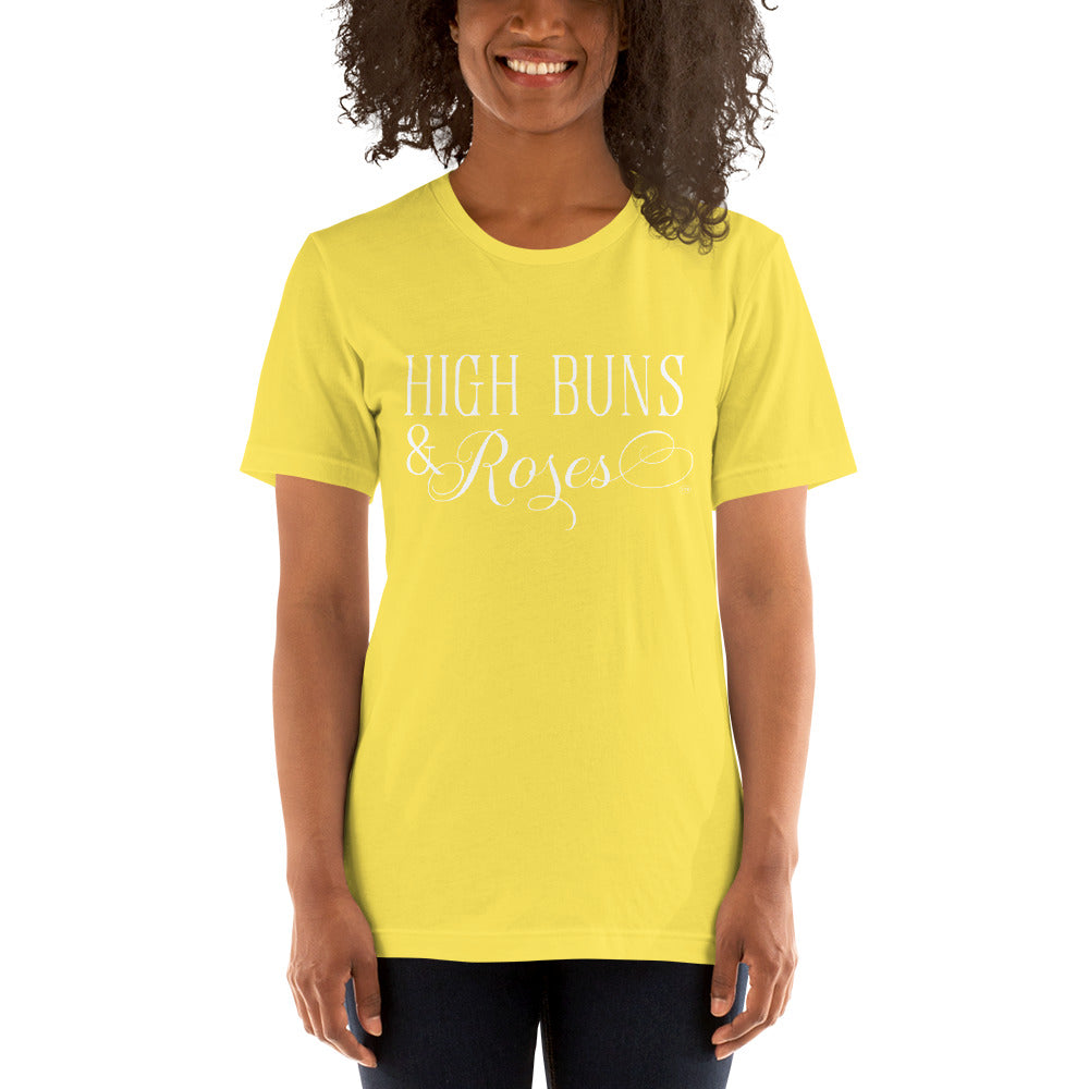 "High Buns & Roses" T-Shirt Wht