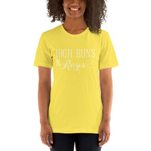 Load image into Gallery viewer, &quot;High Buns &amp; Roses&quot; T-Shirt Wht