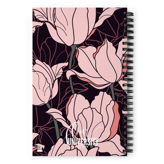 Spiral notebook for Florists - "Tulips & Wine Sips"